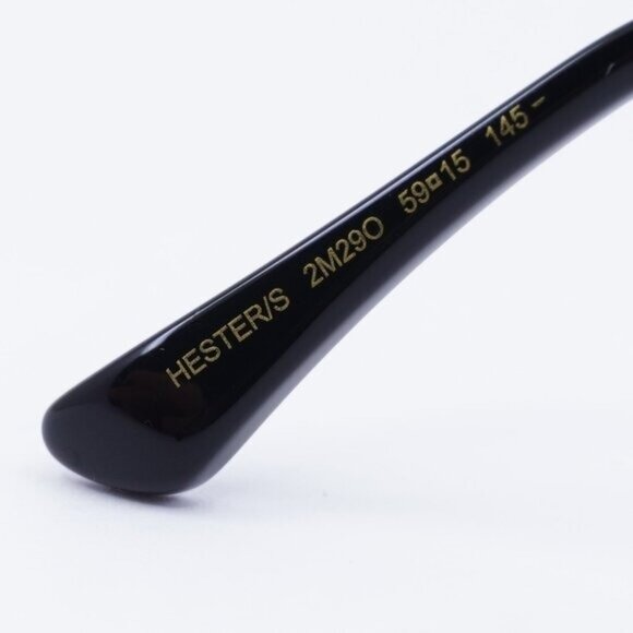 Jimmy Choo HESTER/S 02M2 9O Sunglasses Black Gold Square Frame, Grey Lenses main image 7